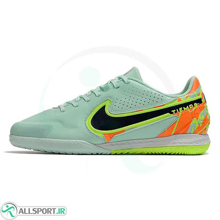 کفش فوتسال نایک تمپو طرح اصلی Nike Tiempo Legend 9 IC Blacke BlueTotal Orange